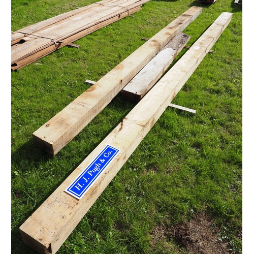 1074 - Cedar beams 5.1m x180x150 - 1 + 2 others