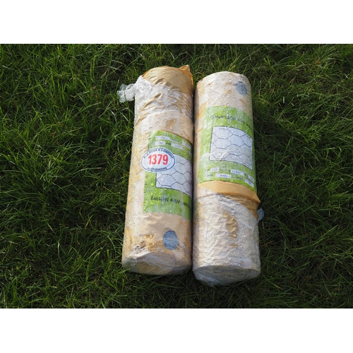Galvanised 13mm chicken wire netting 60cm x 50m (seconds) - 2 rolls