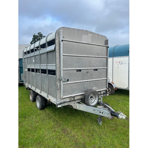 1692 - Ifor Williams DO120S-12 stock trailer. C/w easi-load sheep decks, cattle gate and 2 sheep gates