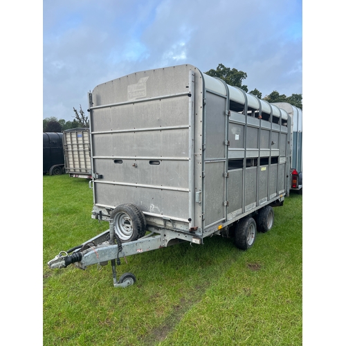 1692 - Ifor Williams DO120S-12 stock trailer. C/w easi-load sheep decks, cattle gate and 2 sheep gates