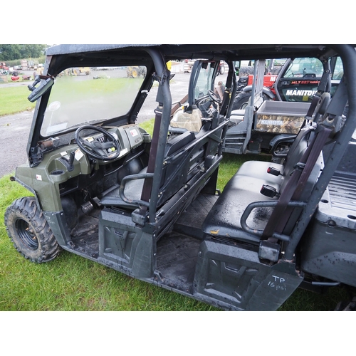 1619 - Polaris Ranger diesel 6 seater utility vehicle. Good working order. Key in office