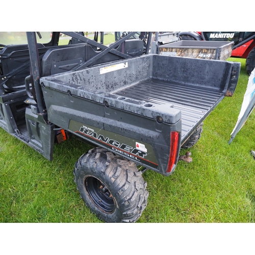 1619 - Polaris Ranger diesel 6 seater utility vehicle. Good working order. Key in office