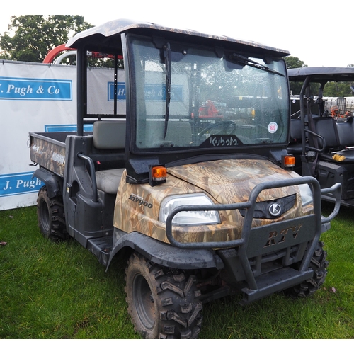 1620 - Kubota RTV 900 4x4 diesel utility vehicle. Showing 3840 hours, runs and drives. Reg. YN07 VKB. V5 an... 