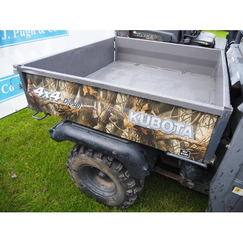 1620 - Kubota RTV 900 4x4 diesel utility vehicle. Showing 3840 hours, runs and drives. Reg. YN07 VKB. V5 an... 