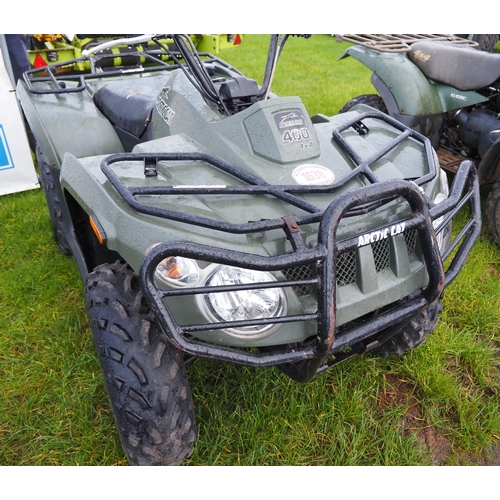 1638 - Arctic Cat 400 quad. Runs and drives. Key in office