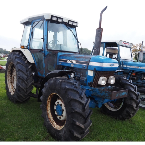 1646 - Ford 7810 4wd tractor. Runs and drives - straight off farm. Reg. J988 OBW. Key in office