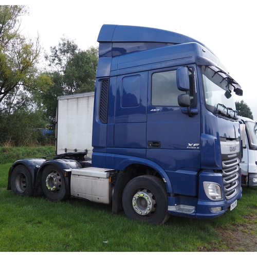 1662 - DAF 460XF Euro 6 artic unit. Reg. DF65 OFB. V5, plating certificate and keys in office