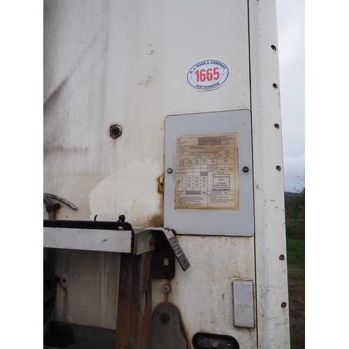 1665 - Artic insulated tri axle trailer 45ft. Tested until 31/10/24. Certificate in office