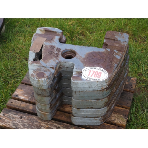 1709 - New Holland front wafer weights 40kg - 5