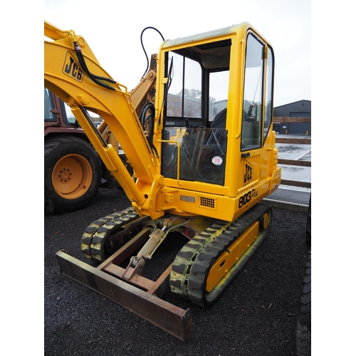 1719 - JCB 803 Plus tracked digger, 2000. Showing 6095 hours, runs and drives, resprayed. Key in office