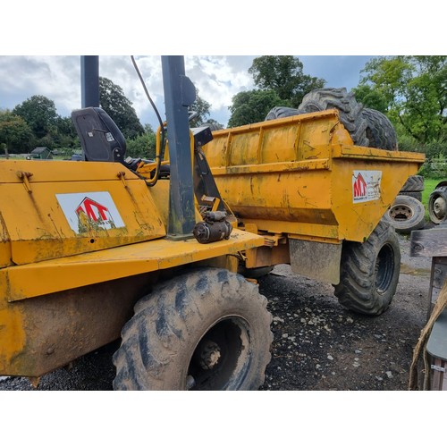 1686 - Dumper 6 ton with Perkins engine. New starter and battery