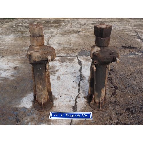 1 - Pair of Charles Willie 12 Tonne steam engine jacks