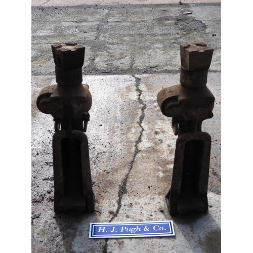 1 - Pair of Charles Willie 12 Tonne steam engine jacks