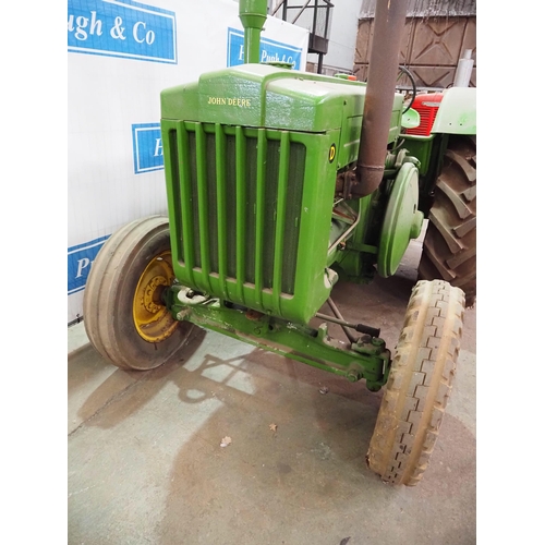 95 - John Deere styled D tractor. With starter motor. Good rear tyres. Fitted with pto