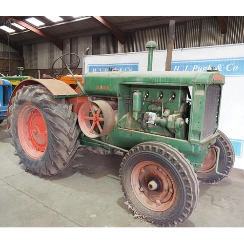 98 - Oliver 90 Tractor. Engine is free. Good front tyres. S/n 511531C66