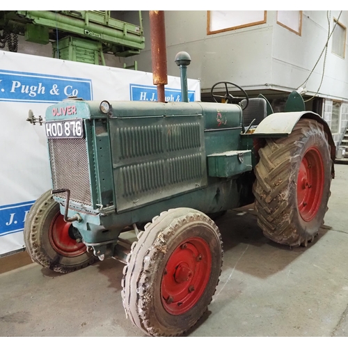 99 - Oliver 90 Tractor. 1943. Engine is free. Fitted with winch. S/n 513508C66. Reg HOD 876. V5