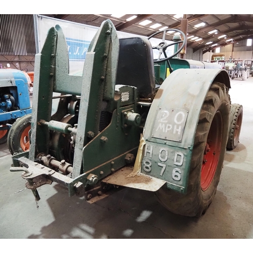 99 - Oliver 90 Tractor. 1943. Engine is free. Fitted with winch. S/n 513508C66. Reg HOD 876. V5