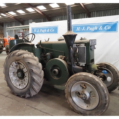 101 - Marshall Series M tractor contractors tractor. Engine is free. Fitted with winch and Firestone front... 