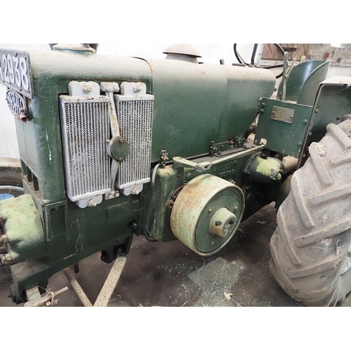 101 - Marshall Series M tractor contractors tractor. Engine is free. Fitted with winch and Firestone front... 