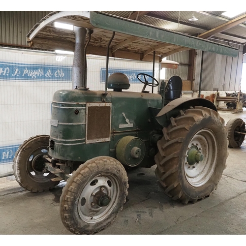 103 - Field Marshall Series 1 contractors mk 2 tractor. 1947. Engine is free. fitted with canopy and winch... 