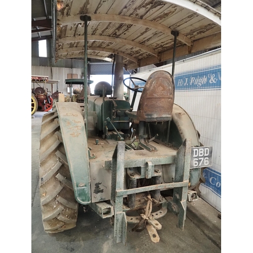 103 - Field Marshall Series 1 contractors mk 2 tractor. 1947. Engine is free. fitted with canopy and winch... 