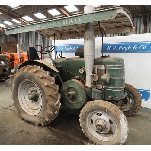 103 - Field Marshall Series 1 contractors mk 2 tractor. 1947. Engine is free. fitted with canopy and winch... 