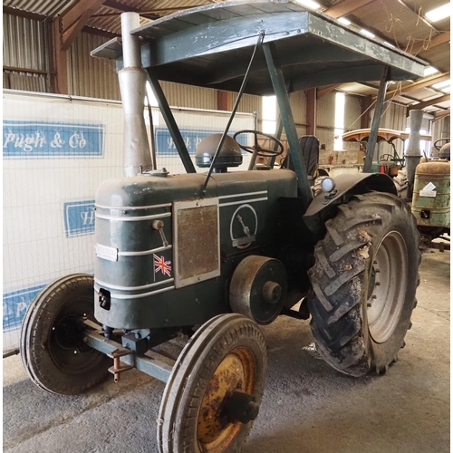 104 - Field Marshall Series 2 Tractor. Engine is free. Fitted with canopy and winch. S/n 4451. Reg FOD 149