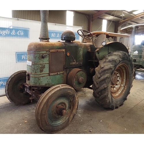 105 - Field Marshall Series 2 Tractor. 1948. Engine is free. Fitted with winch. Reg GOU 97