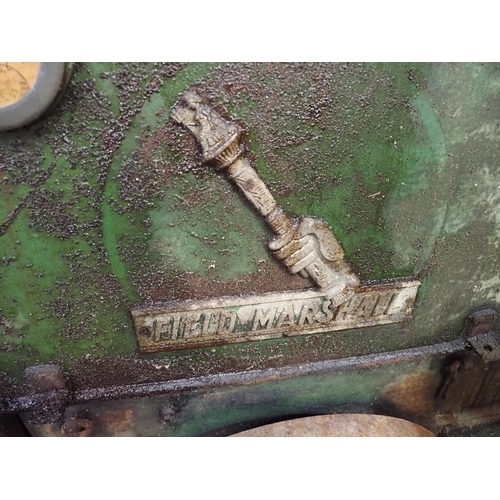 105 - Field Marshall Series 2 Tractor. 1948. Engine is free. Fitted with winch. Reg GOU 97