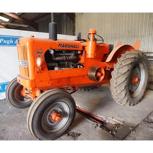 111 - Marshall MP6 Long wheel base tractor. 1958. Runs and drives. Fitted with Boughton 16N winch. S/n 674... 