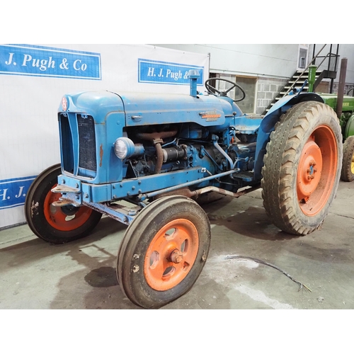 114 - Fordson Power Major Industrial tractor. Runs and drives. Fitted with down swept exhaust and good fro... 