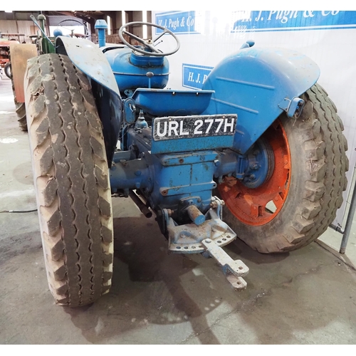 114 - Fordson Power Major Industrial tractor. Runs and drives. Fitted with down swept exhaust and good fro... 