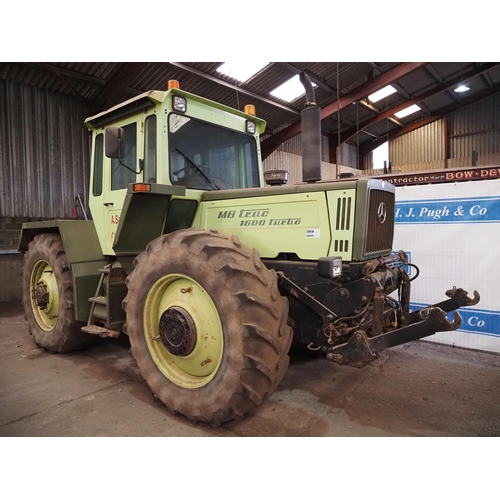 116 - Mercedes Benz MB Trac 1600 Turbo tractor. 1990. Runs and drives. SN- 36695410105106. Fitted with air... 