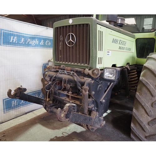 116 - Mercedes Benz MB Trac 1600 Turbo tractor. 1990. Runs and drives. SN- 36695410105106. Fitted with air... 