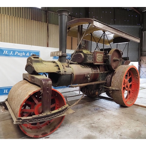 W. Taskers & Sons B2  "The Little Giant" Road roller. Manufactured in 1926. 4 Nominal horse power. 8 Tonne.  Originally from A. Nott collection. Takers and Co built the roller for A.Nott. Once built Taskers and Co purchased the roller for their museum. In 1969 Taskers has a sale where Nott bought the roller back. In 2002-2003 a large amount of time and money was spent on the roller when Nigel Hawkins rebuilt it for K Nott and then they sold it to Nigel Beardon. All the invoices and time sheets with work done will be available. 
Reg TT 8344. This roller is accompanied with a V5 along with certificates from the National Traction Engine Trust and old photos. This is believed to be one of 3 B2 rollers left.