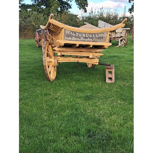 135 - Wiltshire wagon. Walter Collins. Wheel being repaired