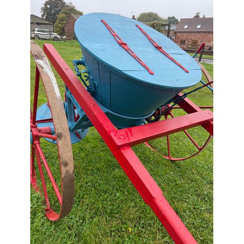 34 - Bamfords horse drawn fertiliser spinner, restored