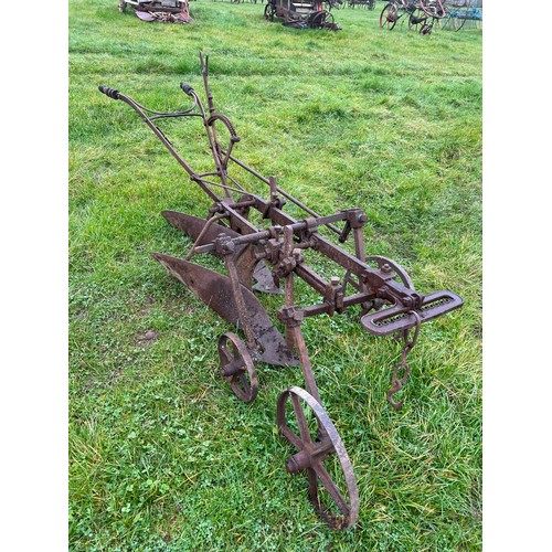 60 - Believed Hornsby horse drawn 2 furrow plough