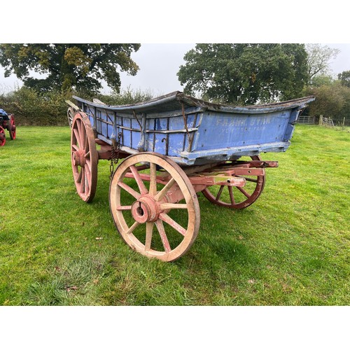 134 - Berkshire waggon. 1944. Frank Star, Yewtree farm. Wheel has been repaired.