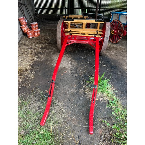 168 - Timber wagon, completely rebuilt with old oak trees off farm