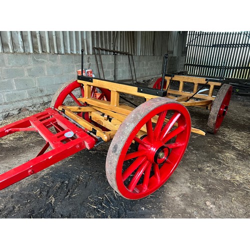 168 - Timber wagon, completely rebuilt with old oak trees off farm