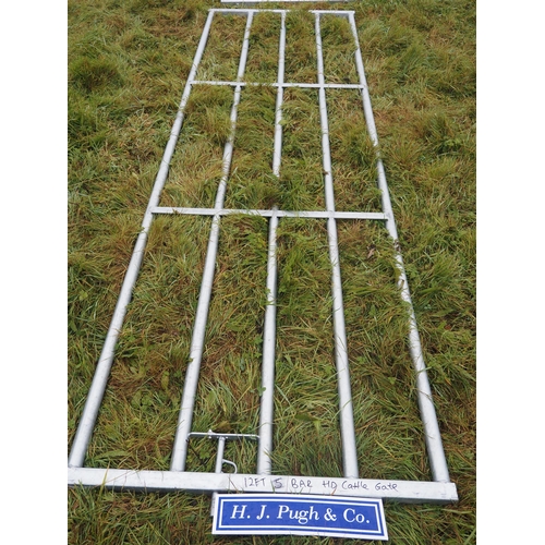 118 - Heavy duty 5 bar cattle gate 12ft - 1