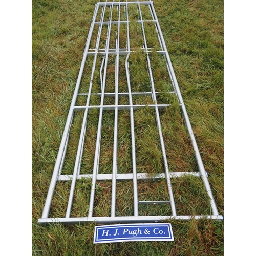 156 - Galvanised 7 bar gates 14ft - 1 + 15ft - 1