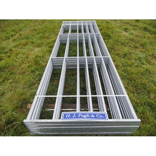 197 - Galvanised 7 bar gates 12ft - 6