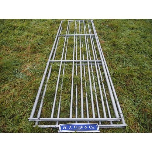 217 - Galvanised 7 bar gate with drop bolt 12ft - 2