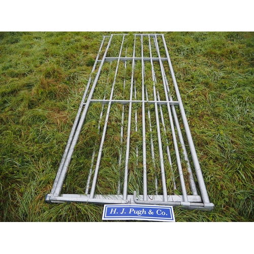 219 - Galvanised 7 bar gate with drop bolt 12ft - 2