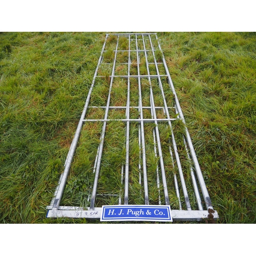 234 - Galvanised 7 bar gates 12ft - 1 + 13ft - 1