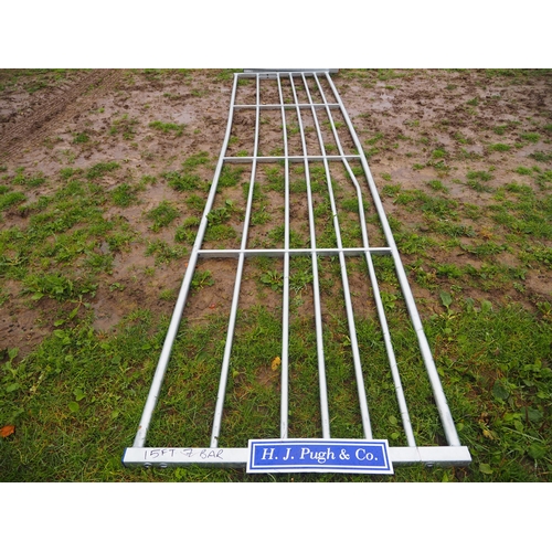 240 - Galvanised 7 bar gate 15ft - 1