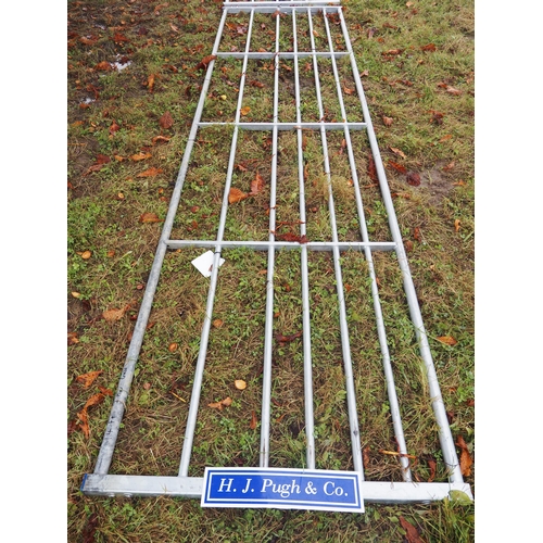 65 - Galvanised 7 bar gate 14ft with heavy duty drop bolt- 1