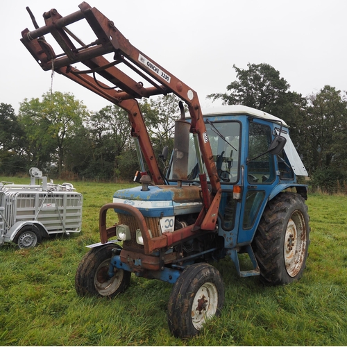 641 - Ford 4610 tractor 2wd with Quicke loader. Working order. Showing 8187 hours. Reg. A162 FFH